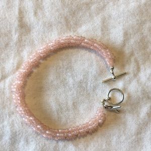 Pink cancer awareness bracelet